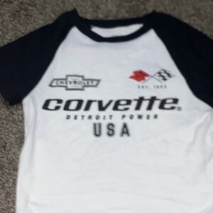 Corvette Kids Raglan Tee - Black & White